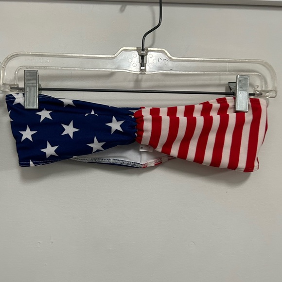 American apparel American flag print bandeau swim top & string bikini bottom - Picture 8 of 14